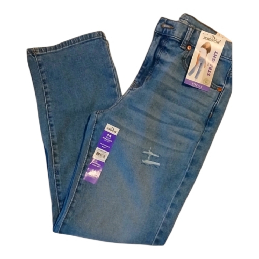 NWT*Jordache Girls Baggy Straight Jeans - 14